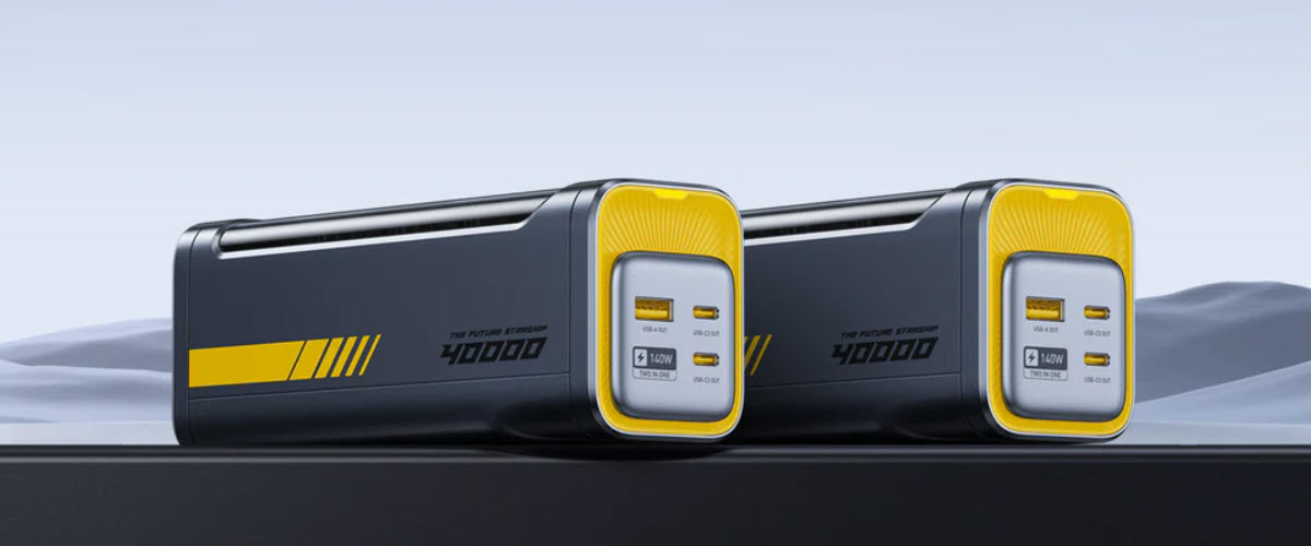 Power bank AOHI de 240W compatible con laptop y carga rápida