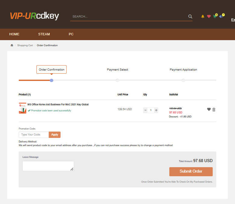 carrito compra VIP-URcdkey