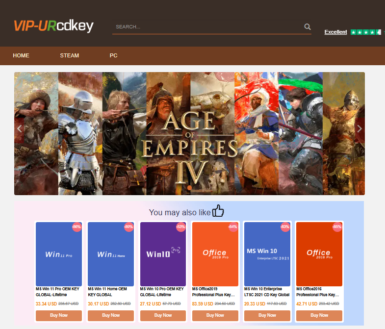 sitio web VIP-URcdkey inicio